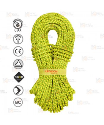 Cuerda Ambition de uso simple de Ø 9,8 mm para escalada color amarillo y verde