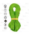Cuerda Ambition de uso simple de Ø 9,8 mm para escalada color verde y amarillo