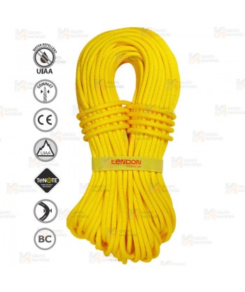 Cuerda Ambition de uso simple de Ø 9,8 mm para escalada color amarillo flúor