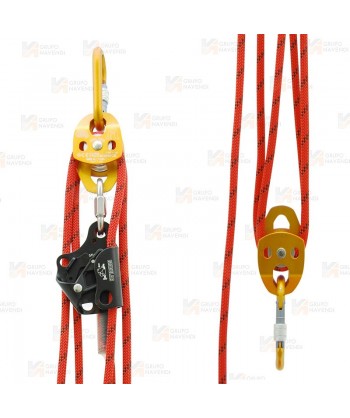 Dispositivo de poleas 5:1 para evacuación y de rescate de Kong