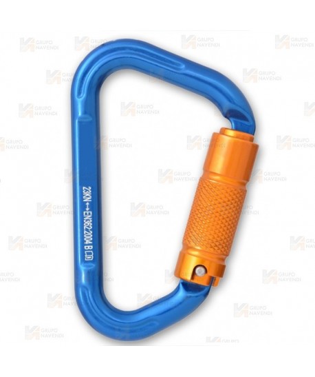 Mosquetón de aluminio Tri-Lock triple acción