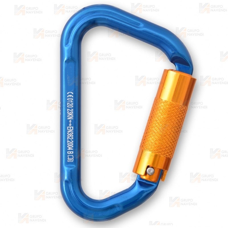 Mosquetón de aluminio cierre 1/4 de vuelta (twist-lock)