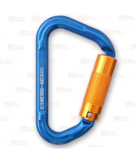 Mosquetón de aluminio cierre 1/4 de vuelta (twist-lock)
