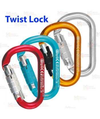Mosquetón HMS de aluminio Twist-Lock 
 tipo key-lock