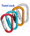 Mosquetón HMS de aluminio Twist-Lock 
 tipo key-lock