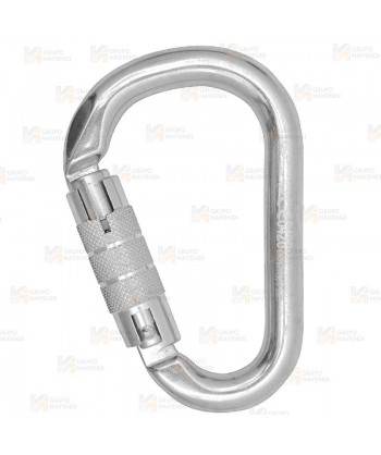 Mosquetón HMS de aluminio Twist-Lock 
 tipo key-lock color plata