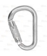 Mosquetón HMS de aluminio Twist-Lock 
 tipo key-lock color plata