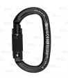 Mosquetón ovalado de aluminio Tri Lock color negro