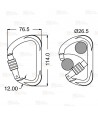 Mosquetón asimétrico de acero Screw Lock  (35 kN)