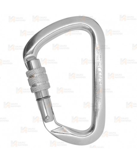 Mosquetón asimétrico de acero Screw Lock  (35 kN)