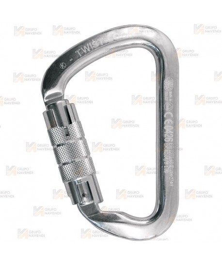 Mosquetón asimétrico de acero inoxidable Twist Lock