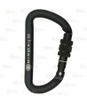 Mosquetón asimétrico de aluminio Screw Lock color negro