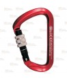 Mosquetón asimétrico de aluminio Screw Lock color rojo