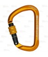 Mosquetón asimétrico de aluminio Screw Lock color naranja