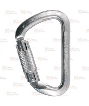Mosquetón asimétrico de acero inoxidable Tri Lock (35 kN)