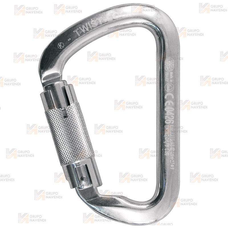 Mosquetón asimétrico de acero inoxidable Tri Lock  (35 kN)