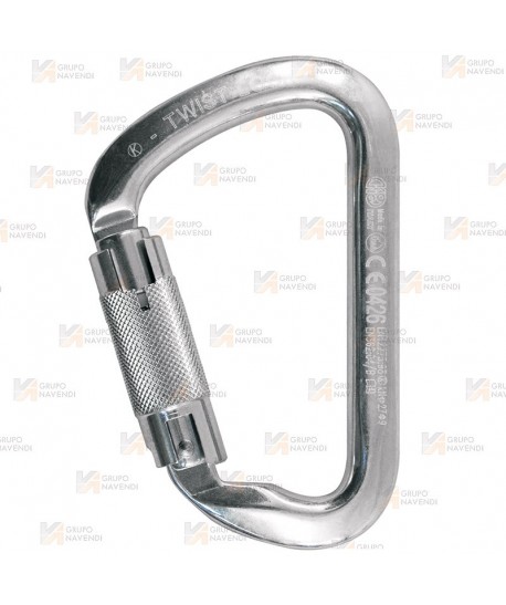 Mosquetón asimétrico de acero inoxidable Tri Lock  (35 kN)