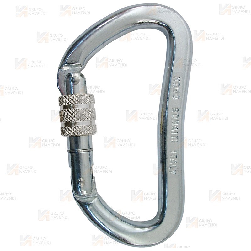 Mosquetón asimétrico de acero inoxidable  Screw Lock