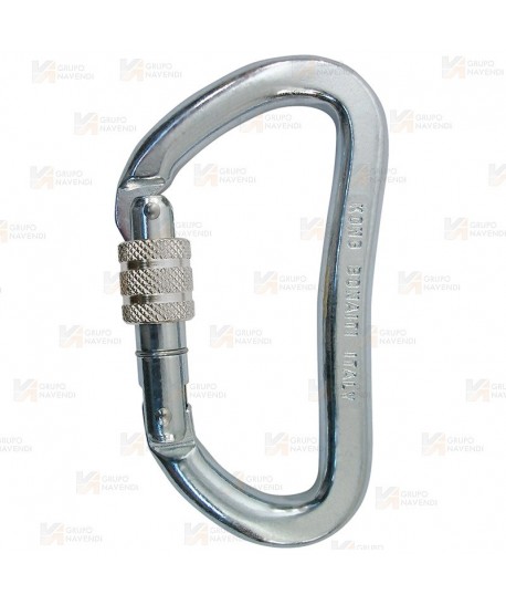 Mosquetón asimétrico de acero inoxidable  Screw Lock