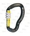 Mosquetón asimétrico de aluminio  Screw Lock color negro