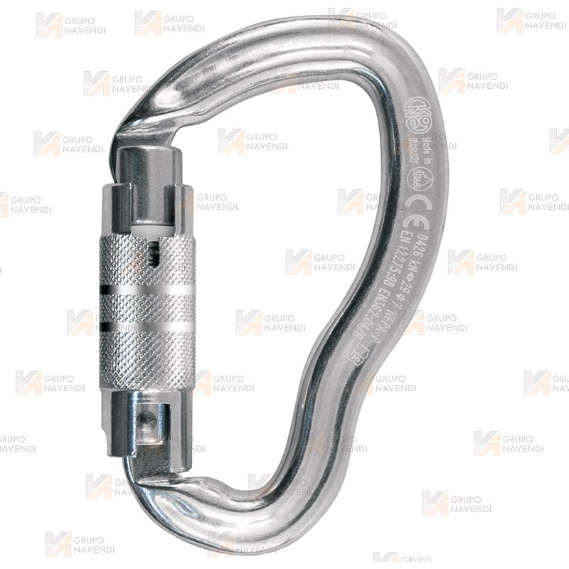 Mosquetón asimétrico de aluminio  Twist Lock