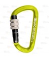 Mosquetón asimétrico de aluminio Screw Lock color amarillo y negro