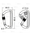 Mosquetón auxiliar de aluminio Screw Lock color negro
