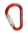 Mosquetón HMS de aluminio Twist-Lock 
 tipo key-lock color rojo