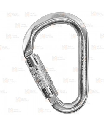 Mosquetón HMS de aluminio Twist-Lock 
 tipo key-lock color plata