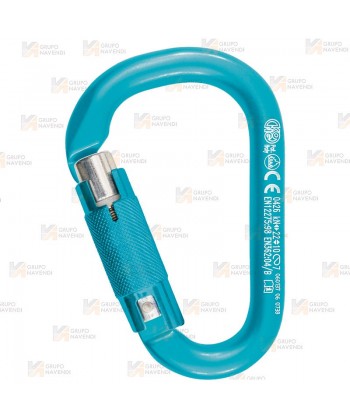 Mosquetón HMS Napik de aluminio Tri-Lock color turquesa