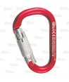 Mosquetón HMS Napik de aluminio Tri-Lock color rojo