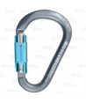 Mosquetón o conector HMS de aluminio automático Tri-Lock color gris