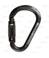 Mosquetón o conector HMS de aluminio automático Tri-Lock color negro