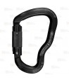 Mosquetón Ferrata de aluminio cierre Tri Lock  (30 kN y 26 Ø) color negro