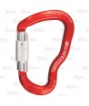 Mosquetón Ferrata de aluminio cierre Tri Lock  (30 kN y 26 Ø) color rojo