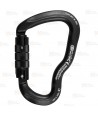 Mosquetón Ferrata de aluminio cierre Twist Lock  (30 kN y 26 Ø) color negro