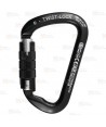 Mosquetón asimétrico de aluminio Twist Lock  (27 kN y 22 Ø) color negro