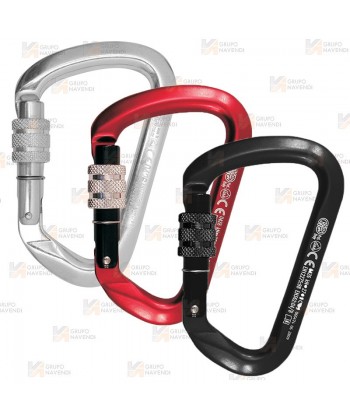 Mosquetón asimétrico de aluminio Screw Lock  (27 kN y 23 Ø)