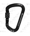 Mosquetón asimétrico de aluminio Screw Lock  (27 kN y 23 Ø) color negro