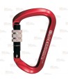 Mosquetón asimétrico de aluminio Screw Lock  (27 kN y 23 Ø) color rojo