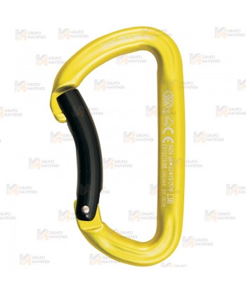 Mosquetón de aluminio plano sin seguro y con gatillo curvo (Bent-Gate)