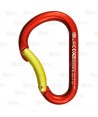 Mosquetón de aluminio de gran apertura con gatillo curvo (Bent Gate) color rojo