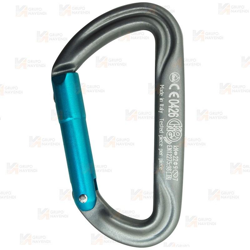 Mosquetón de aluminio plano sin seguro gatillo recto (Straight-Gate)