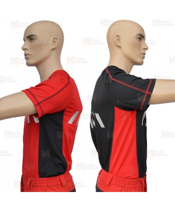 Camiseta técnica bicolor de manga corta y cuello redondo para equipos de rescate
