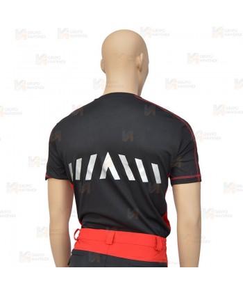 Camiseta técnica bicolor de manga corta y cuello redondo para equipos de rescate