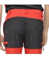 Pantalón multibolsillos bielástico para rescate color rojo y negro