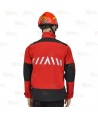Chaqueta softshell para equipos de rescate color rojo y negro