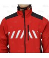 Chaqueta softshell para equipos de rescate color rojo y negro