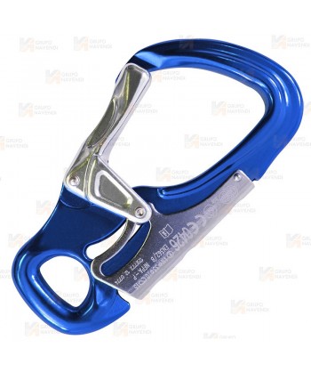 Mosquetón de aluminio con doble gatillo de seguridad para ferratas