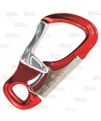 Mosquetón de aluminio con doble gatillo de seguridad para ferratas